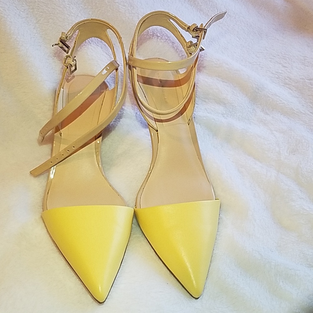 Zara Yellow Sling Backs